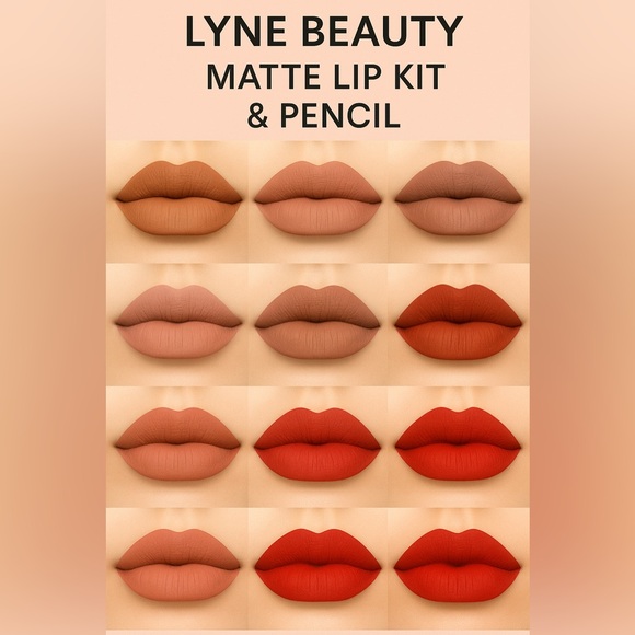 Matte Lipstick Kit Makeup Cosmetic Hyaluronic Acid Aloe Vera Pigment Sunscreen - Picture 6 of 16